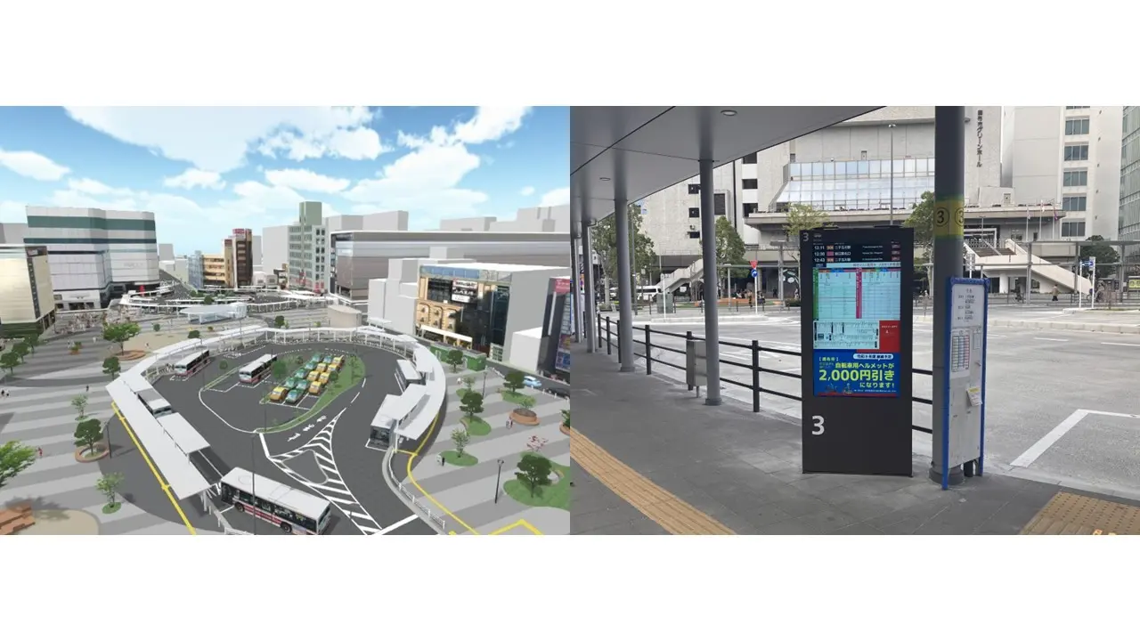 調布駅前にデジタルサイネージ広告が登場