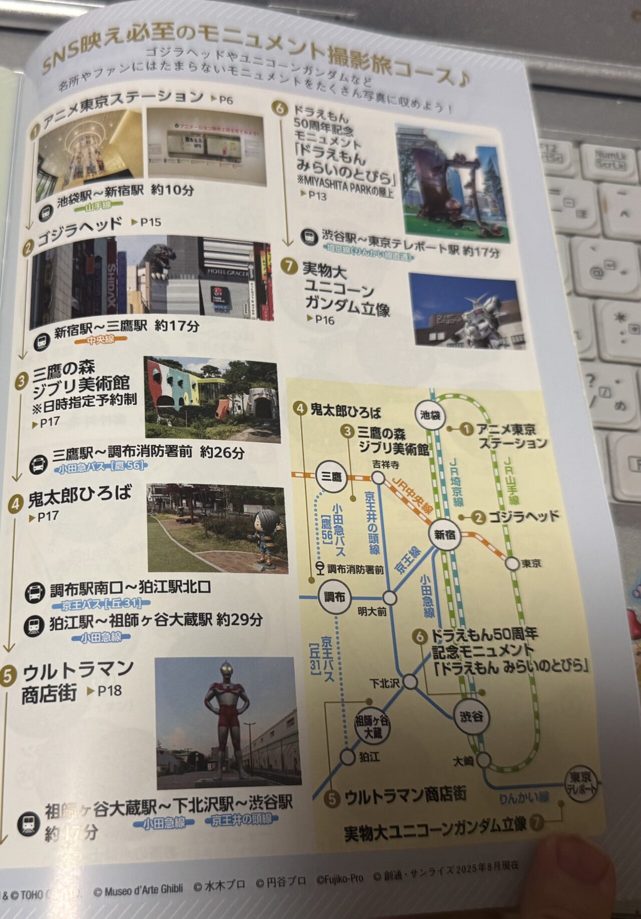 鬼太郎茶屋や天神通り商店街などが紹介されたゲゲゲの鬼太郎スポット一覧