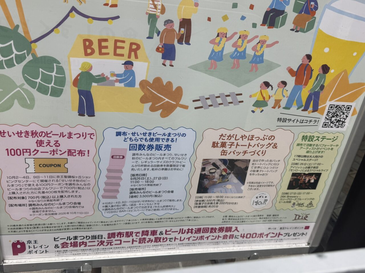 調布とせいせきのビールまつりで使える共通回数券やクーポン配布の詳細案内